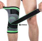 Chibaa Knie band Groen |Unisex |Knie Versterking |Orthopedische kniebrace voor kruisband |Knieband voor meniscus | Kniebeschermer |Knie brace patella | Compressie kniebandage bless