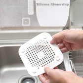 BOTC Silicone  afvoerstop - Anti haar afvoer stop - Afvoerplug - Wit-HX000105