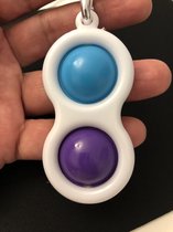 ORLINE Simple Dimple Fidget Toy - Pop It Fidget toy - Sleutelhanger - Tik Tok - Fidget Pad / Blauw Paars
