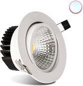 Dimbare LED Inbouwspot - 4 Stuks Voordeel - 6000K Koudwit - 7W - Bespaart 80% Energie - Kantelbaar