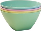 Skaza Viva 2.0 Serveerschalen set van 4 stuks diverse kleuren duurzaam melamine-vrij kunststof picknick bbq