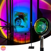 Giga Sunset Lamp - Rainbow Sunset - Mega Sunset Projector - Staande Vloerlamp - 120cm - Meest Krachtige Projectie - 10 Watt  - Sfeerlamp -  Sunset Projection Lamp - Voor Grote Ruimtes