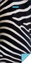 LAY ON ME® zebra - XXL Strandlaken 100x200 cm - microvezel strandhanddoek - zandvrij badlaken - dierenprint reishanddoek