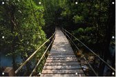 Brug door de Jungle - Foto op Tuinposter - 60 x 40 cm