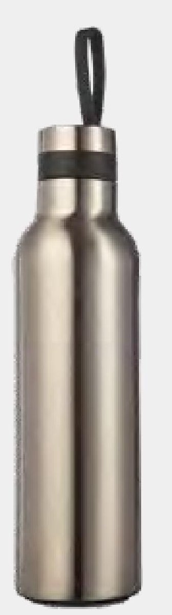 Piu Forty Steel bottle 500ml double wall vacuum 18/8, rubber finish – col. SILVER