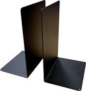 LIROdesign - Boekensteun zwart - Metalen boekenstandaard - Boekenstandaard zwart – Boekenhouder - Boekensteun set van 2
