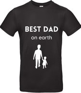 't shirt met tekst en opdruk: best dad on earth
