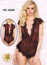 Lingerie set 2 delig one size rood (valt 36 t/m 40)