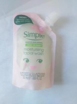 Simple moisterising facial wash