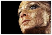 Gouden glitters - Foto op Akoestisch paneel - 120 x 80 cm