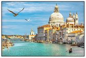 Santa Maria della Salute en het Canal Grande in Venetië - Foto op Akoestisch paneel - 150 x 100 cm