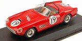 De 1:43 Diecast Modelcar van de Ferrari 250 GT LWB California Spider #19 van Nassau in 1959. De bestuurder was W. Von Trips. De fabrikant van het schaalmodel is Art-Model. Dit model is alleen online verkrijgbaar