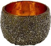Woondecoratie | Colmore | Votiefmozaïek | ant.zilver | 15 x15x10 | diameter =15 cm | hoogte = 10 cm