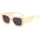Luxe zonnebril heren zonnebril dames UV Bescherming | Retro vintage look | Vintage zonnebril | Fashion zonnebril| Creme