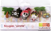 Scrapcooking - Set van 8 piraten kaarsjes - taartdecoratie