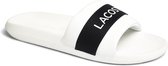 Lacoste Croco Slide Heren Slippers - Wit/Zwart - Maat 42