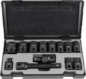 JBM Tools | Set van inbus slagkoppen 1/2" + adaptor. 16-delig