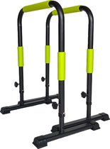 Hoge Stevige Dip Bars - Parallettes Hoog - Dip Station -  Zwart - Verstelbaar - 2 Stuks - Voetstuk Asymmetrisch