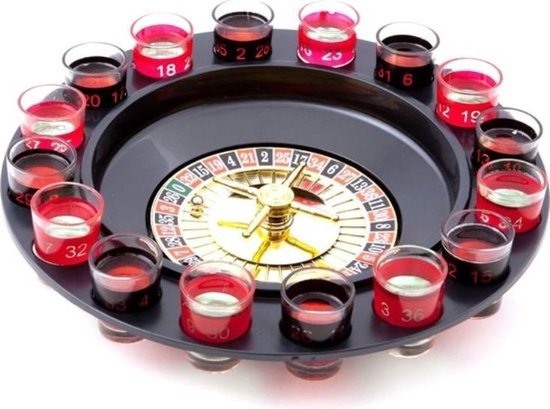 Thumbnail van een extra afbeelding van het spel Alcohol Roulette Drank Spel - Drinking Game - Shotjes Roulette - Drinking Roulette - Party Spel - Shot Roulette - Drankspel
