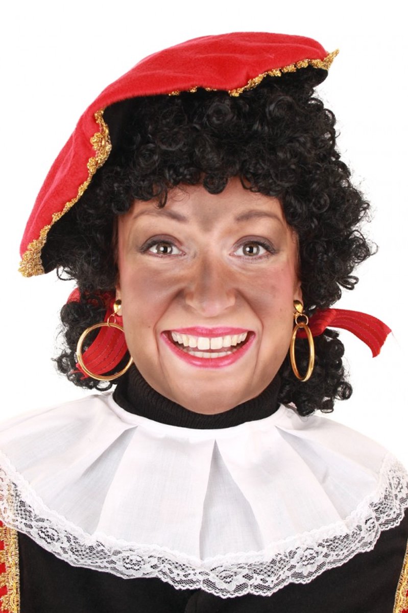 Pieten Pruik met Staartjes Zwart - met Gratis 2x Haarnetje - Meisjes Piet Pietenpruik Staarten Vrouw Meisje Dames Krulletjes Krullen Festival
