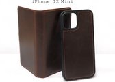 XSSIVE DETACHABLE WALLET CASE, 2-IN-1 WALLET CASE IPHONE 12 MINI - AFNEEMBARE MAGNETISCE COVER, WALLET MET 3 KAARTVAKKEN,