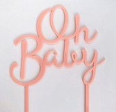 Oh Baby taarttopper - Taartprikker - Verjaardag - Taart - Jarig - Caketopper - Geboorte