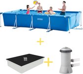 Zwembad - Frame Pool - 450 x 220 x 84 cm - Inclusief Filterpomp & Solarzeil