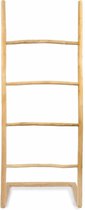 Bazar Bizar - Decoratief ladder - The Island Towel Hanger - Natural - Teak hout - 80x45x195 cm.