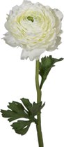 Viv! Home Luxuries Ranonkel - zijden bloem - wit - 49cm - topkwaliteit