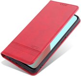 Xiaomi Redmi Note 10 / 10S Hoesje Portemonnee Book Case Rood
