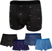 3 Bamboe Boxershorts voor Mannen | Batterij | Blauw | Grijs | Zwart | Maat L | Duurzaam | Zacht | Ademend