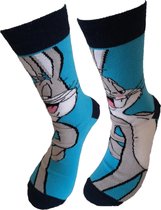 Verjaardag cadeautje voor hem en haar - Bugs Bunny Sokken - Sokken - Leuke sokken - Vrolijke sokken - Luckyday Socks - Sokken met tekst - Aparte Sokken - Socks waar je Happy van wordt - Maat 