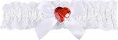 WIDMANN - Sexy rood hart jarretel van wit kant voor vrouwen - Accessoires > Panty's en kousen