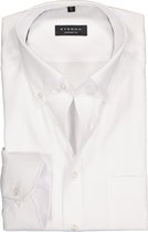 ETERNA comfort fit overhemd - Oxford button-down - wit - Strijkvrij - Boordmaat: 47