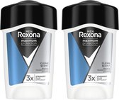 Rexona Men Maximum Protection Anti-Transpirant Stick - 2 x 45ml - Voordeelverpakking