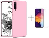 Samsung Galaxy A70 Back Cover Telefoonhoesje | Roze | Siliconen Hoesje + 1x screenprotector