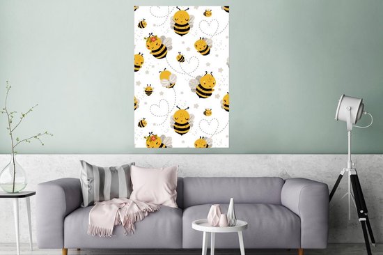 Patron pour enfants avec différentes abeilles 120x180 cm XXL / Groot format!