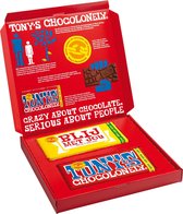 Tony's Chocolonely Geschenkdoos - Chocolade Cadeau  "Blij met jou" + Melk Chocolade Reep