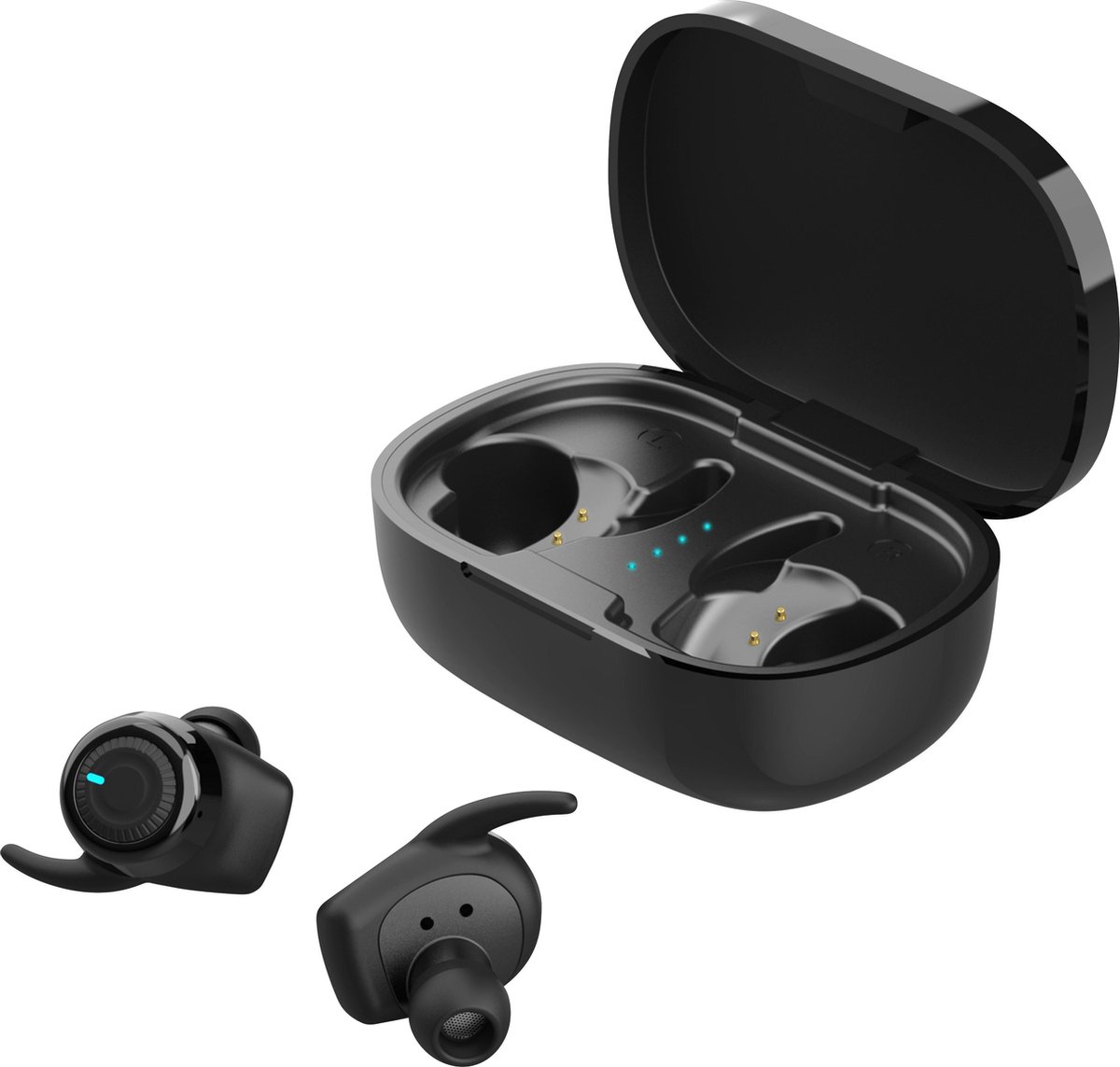 STREETZ TWS-112 Draadloze In-Ear Oordopjes sport oordopjes - Met oplaadcase - Zwart