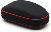 Mastersøn - Luxe Hoes voor Apple Magic Mouse 1 & 2 - Hard Cover - Opbergcase - Zwart / Rood - Met accessoires vak - Draadloze muis