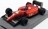 Ferrari F92A Ivan Capelli (Rood) (10 cm) 1/43 Onyx - Modelauto - Schaalmodel - Model auto - Miniatuurautos - Miniatuur auto - Max Verstappen - Race auto wagen