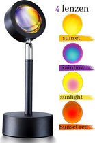 Sunset lamp - Tafellamp - Nachtlampje Kinderen - Nachtlamp - Projector - Tiktok - Sfeerverlichting