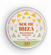 Sol de Ibiza - Zonnebrandcrème - Face & Body - SPF30 - In blik - Plasticvrij