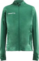 Craft Craft Evolve Full Zip Sportvest - Maat 152  - Unisex - groen