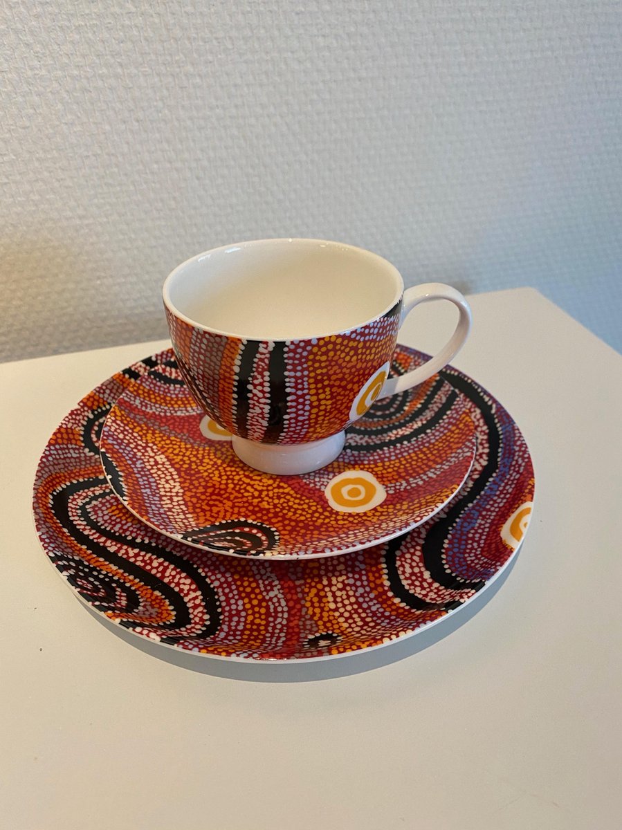 Alperstein Designs ontbijtset - Otto Jungarrayi Sims - Aboriginal collectie