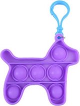 Pop it sleutelhanger | goedkoop | fidget toys | hondje - paars