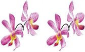 2 x Twisti Haar bloemen Fuchsia