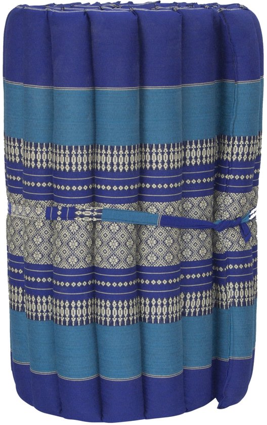 Fine Asianliving Thaise Mat Oprolbaar Matras 190x50x4.5cm Oceaan Blauw Meditatie Mat Matras van Merkloos — afbeelding 5