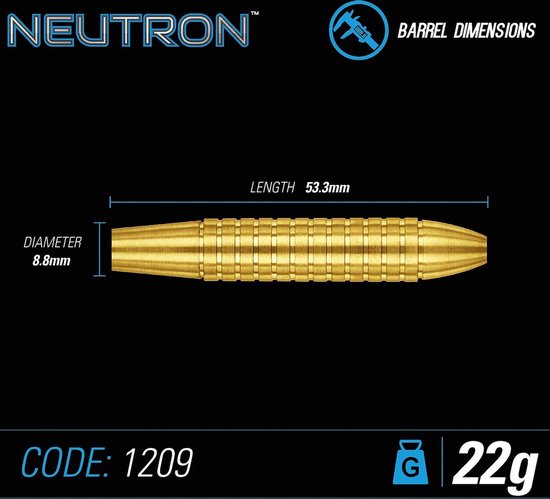 Winmau Neutron brass darts 22 gram van Winmau — afbeelding 2