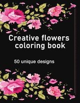 Creative flowers coloring book